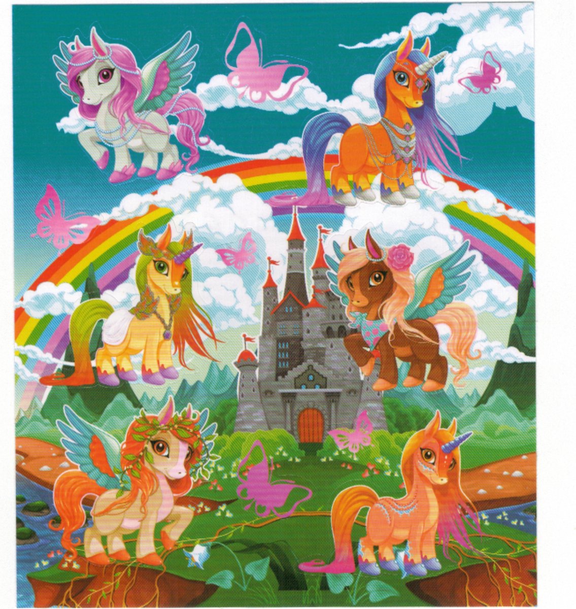 Eenhoorn Stickers | Unicorn | 5 stickervellen